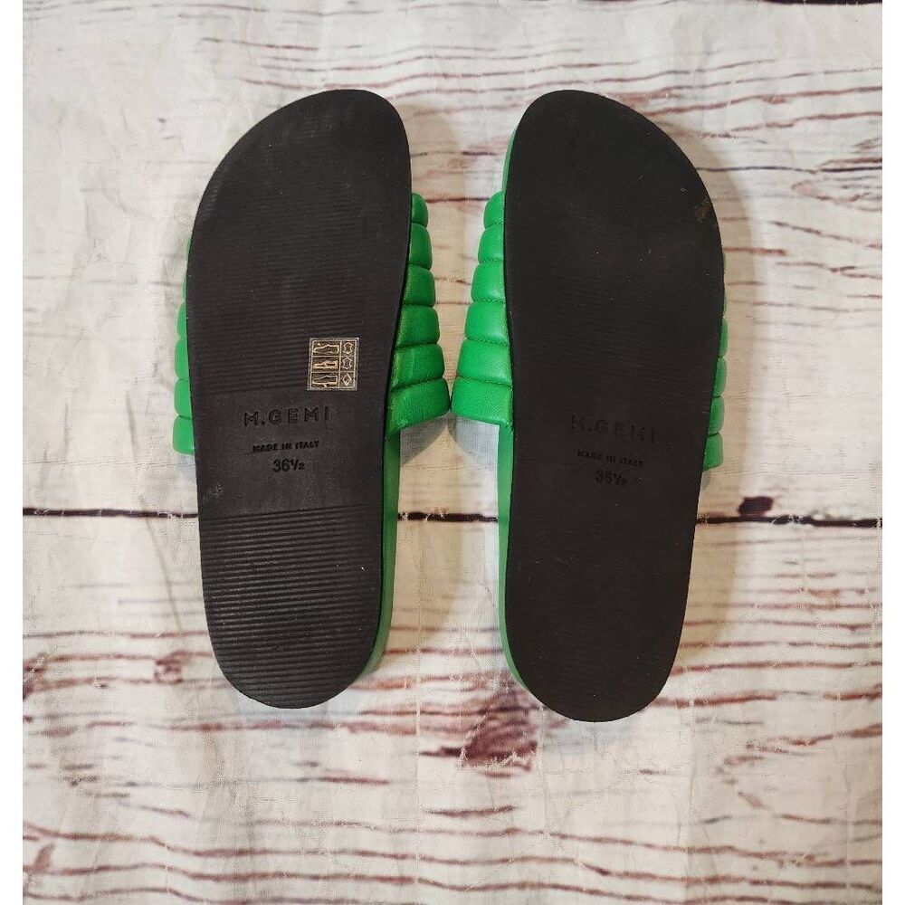 M. Gemi Green Padded Slide Sandals - Picture 6 of 6